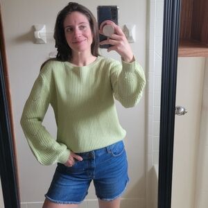 Chelsea & Violet Pastel Green Crew Neck Sweater